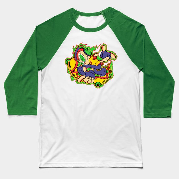 Beat Adventure Baseball T-Shirt by demonigote